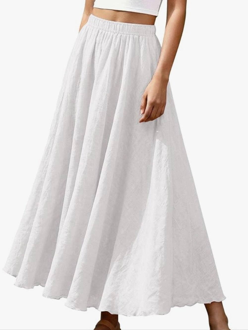 Bohemian Maxi White Skirt